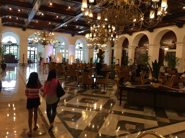 about to check out at the Manila Hotel