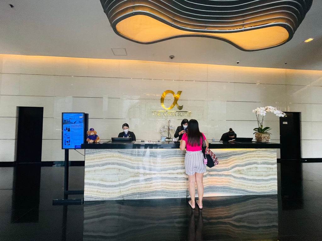 Check-in at the Alpha Suites Makati