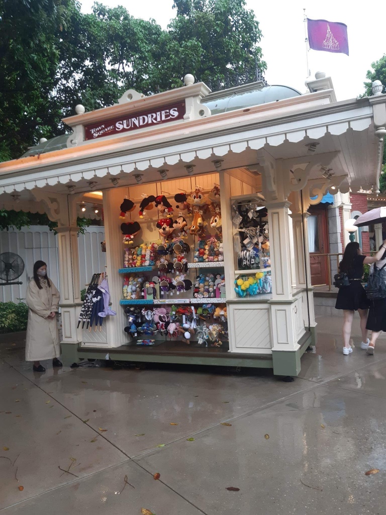 There are booths in the park where you can buy souvenirs and other Disney items.