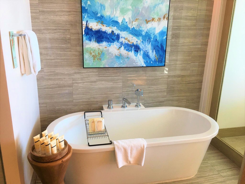 Our bathtub in our seaview suite at Crimson Boracay